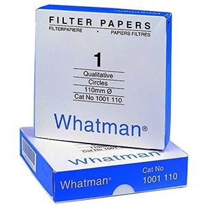 Whatman 1001-042 filter, rond, 11 micron, 10,5 s/100 ml, graad 1, diameter 42,5 mm, 100 stuks