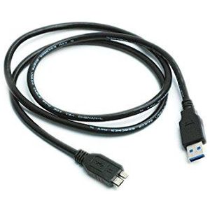 Kingfisher Technology – 1 m USB 3.0 laad- en gegevenssynchronisatiekabel (22 AWG), compatibel met HP Elite Display S140U monitorscherm