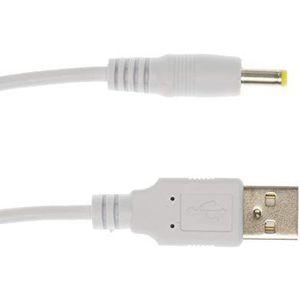Kingfisher Technology - 2 m witte USB-oplader, oplaadkabel, kabeladapter (22AWG), compatibel met Sony XDR-V1BTD DAB-radio