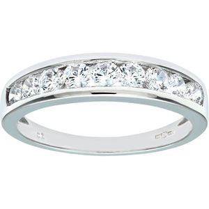 9ct witgouden damesstenen eeuwigheidsring