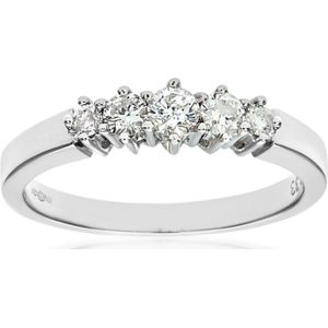 9ct witgouden 0,33ct diamanten ring met afgestudeerde eeuwigheid