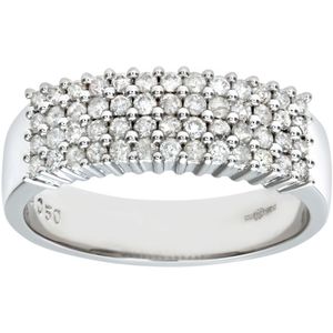 9ct witgouden diamanten damesring