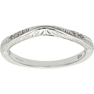 Dames 9ct witgouden diamanten eeuwigheidsring
