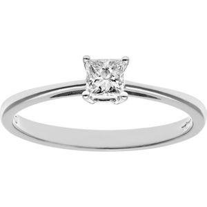 18kt witgouden 1/4 karaat gecertificeerde J/I prinses geslepen diamanten verlovingsring