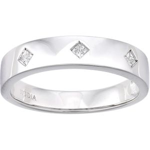 9 ct witgoud met 0,12 ct diamanten eeuwigheidsring