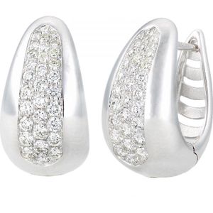 9ct witgouden oorbellen met 0,5ct diamant