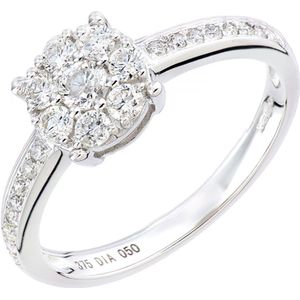 9ct witgouden ring met 0,5ct diamant