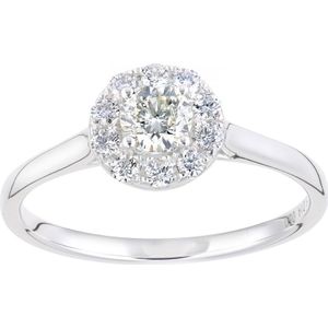 9ct witgouden ring met 0,5ct diamant