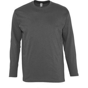 Longsleeve - Rughals - Zwart - 100% Katoen