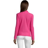 SOLS Dames dames Podium Lange Mouw Pique Katoenen Polo Shirt (Flash Roze)