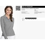 SOLS Dames dames Podium Lange Mouw Pique Katoenen Polo Shirt (Flash Roze)