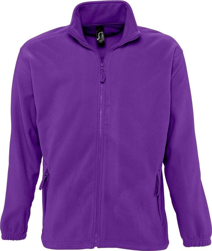 SOLS - North Full Zip - Outdoor Fleece Jacket - Donkerpaars