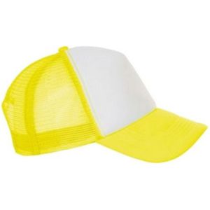 SOLS Unisex Bubble Contrastcap (Wit/neon geel)