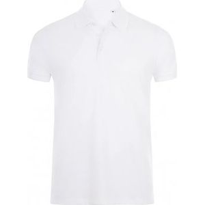 SOLS Heren Phoenix Poloshirt met korte mouwen Pique Polo (Wit)