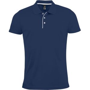 SOLS Heren Performer korte mouw Pique Polo Shirt (Franse marine)