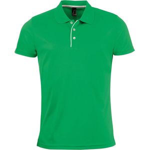 SOLS Heren Performer korte mouw Pique Polo Shirt (Kelly Groen)