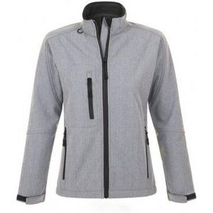 SOLS - Roxy - Soft Shell Jacket - Grijs - Ademend, Winddicht, Waterbestendig