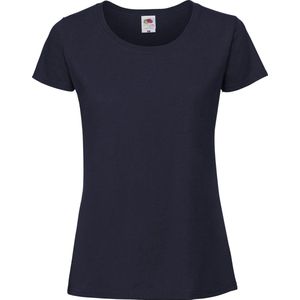 Fruit Of The Loom Vrouwen Dames Fit Ringgesponnen Premium Tshirt (Donker Marine)