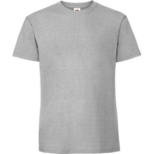 Fruit Of The Loom Heren Super Premium T-shirt met korte mouwen en ronde hals (Zinc)