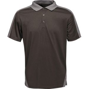 Regatta Contrast Coolweave Polo RG1740 - Black Seal Grey (Solid)