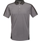 Regatta Professioneel Contrast Coolweave Wicking Poloshirt, Zwart/Sealgr, S