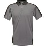 Regatta Contrast Coolweave Polo RG1740 - Seal Grey (Solid) Black