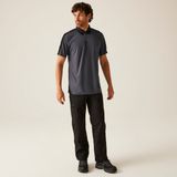 Regatta Contrast Coolweave Polo RG1740 - Seal Grey (Solid) Black
