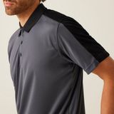Regatta Contrast Coolweave Polo RG1740 - Seal Grey (Solid) Black