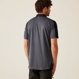 Regatta Contrast Coolweave Polo RG1740 - Seal Grey (Solid) Black