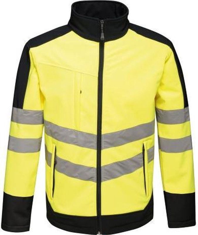 Jas Heren Reflecterende Strepen Zipper Pockets Hi-s Pro 3-layer Softshell