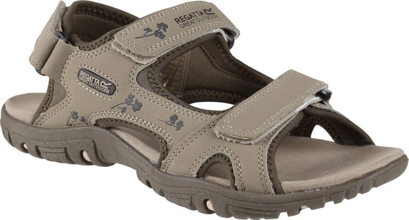 Regatta - Haris - Sandalen - Zwart - PU-leer - Lichtgewicht TPR-zool
