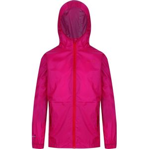 Regatta - Kids Pack It III Opvouwbaar Kinder Regenjack - Donker Roze - Maat 176