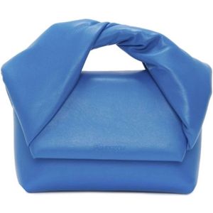 JW Anderson, Leren Twister Tas Blauw, Dames, Maat:ONE Size