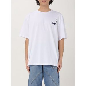 JW Anderson - Logo T-Shirt - Wit - Marineblauw - Katoenen Jersey