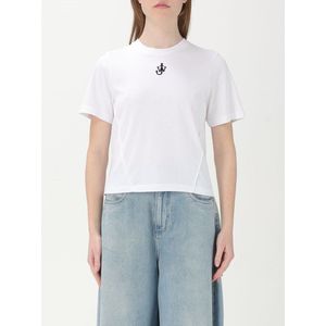 JW Anderson - Crop T-Shirt - Wit - Katoen - Geborduurd Logo