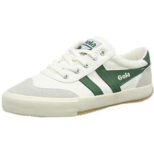 Gola Badminton Sneakers voor dames, Off Wit Uit Wit Groen Wn, 40 EU