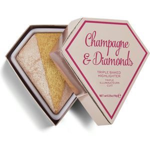 Makeup Revolution - I Heart Revolution Triple Baked Highlighter - Baked Brightener 10G Champagne & Diamonds