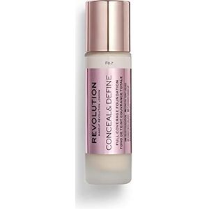 Makeup Revolution Conceal & Define Foundation F1 - Volledige bedekking, olievrij, geschikt voor alle huidtypes, veganistisch