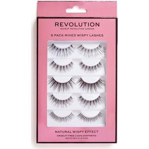 Makeup Revolution - 5 Pack Mixed Wispy Lashes - Nepwimpers - 5 paar