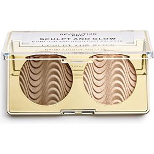 Revolution Pro, beeldhouwen & gloed, gezichtspalet, woestijnhemel, 2 tinten, 4g