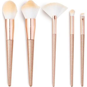 Makeup Revolution Precious Stone Brush Set Rose Quartz - Kwasten Set - Cadeauset - - Kerst - Feestdagen - Make-up - Cadeau