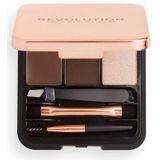 Makeup Revolution - Brow Sculpt Kit - Wenkbrauw Make-up - Dark - 2,2 g