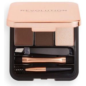 Makeup Revolution - Brow Sculpt Kit - Sada na úpravu obočí 2,2 g Dark (L)