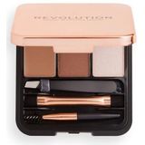 Makeup Revolution - Brow Sculpt Kit - Wenkbrauw Make-up - Bruin - 2,2 g
