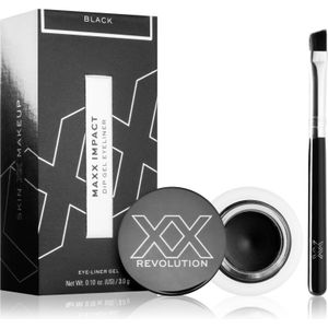 XX by Revolution MAXX IMPACT Gel Eye Liner met Kwastje Tint Black 3 gr