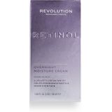 Revolution Skincare London, Retinol nachtgezichtscrème, vermindert fijne lijntjes, rimpels, puistvorming, geurloos, veganistisch en dierproefvrij, 50 ml