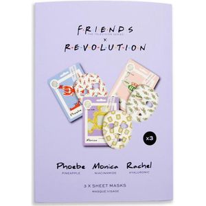Makeup Revolution X Friends - Phoebe, Monica & Rachel Sheet Mask Set - Gezichtsmaskers