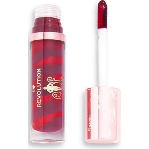 I Heart Revolution x Elf Candy Cane Lipgloss - Jack In The Box - Lip Gloss - Kerst - Swirl - Berry Red - Rood
