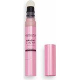 Makeup Revolution Bright Light romig glansmiddel Tint Beam Pink 3 ml
