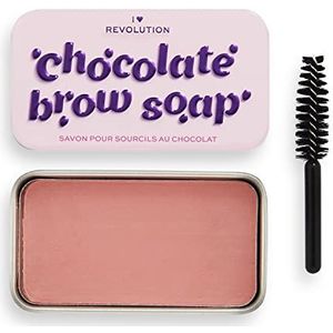 I Heart Revolution, Chocolade Brow Soap, Clear Application, Vollere en Fluffier Wenkbrauwen, Chocolade Geparfumeerd, 10g